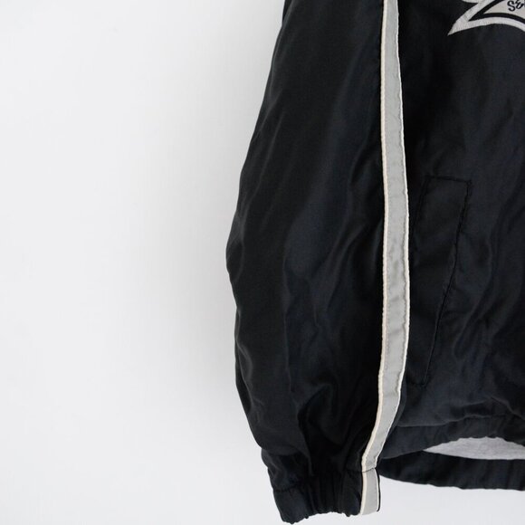 VTG '90S Steve & Berry's New York Yankees Black Gray Nylon Lined Pullover Jacket - Picture 7 of 11